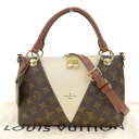 【本物保証】 布袋付 ルイヴィトン LOUIS VUITTON モノグラム Vトート BB 2WAYバッグ ハンドバッグ ショルダー クレーム M44520 【...
