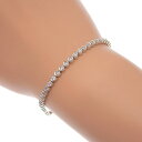 【本物保証】 保付 新品同様 スタージュエリー STAR JEWELRY テニス ブレスレット K18WG 人造キュービックジルコニア ピンク石 【中古】(4)