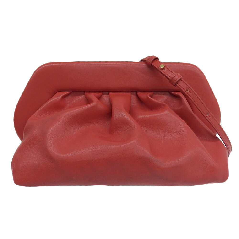【本物保証】 テモワール THE MOIRE ショルダーバッグ クラッチバッグ 2WAYバッグ レザー レッド 【中古】(4)