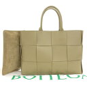 【本物保証】 布袋付 超美品 ボッテガヴェネタ BOTTEGA VENETA マキシイントレチャート ミディアムアルコ トート ハンドバッグ レザー 【中古】