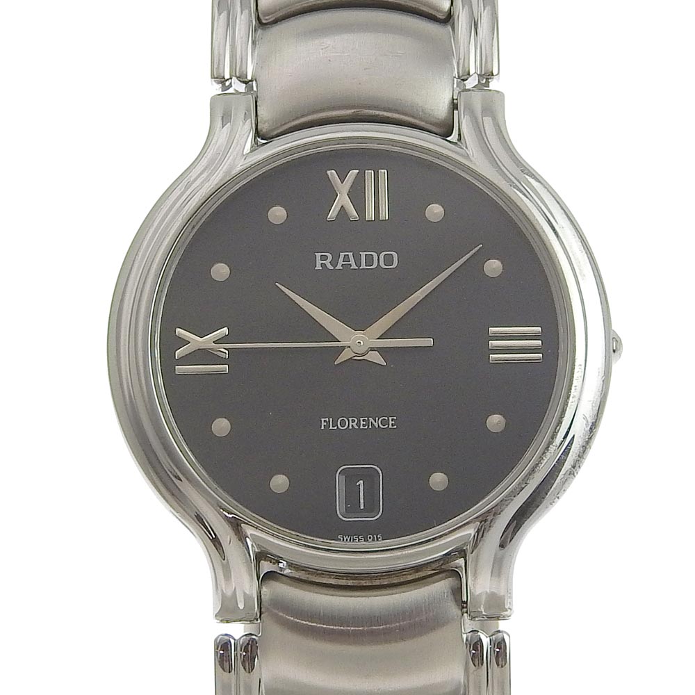 【本物保証】 ラドー RADO フローレンス メンズ クォーツ 電池 腕時計 黒文字盤 115 3777 4 【中古】