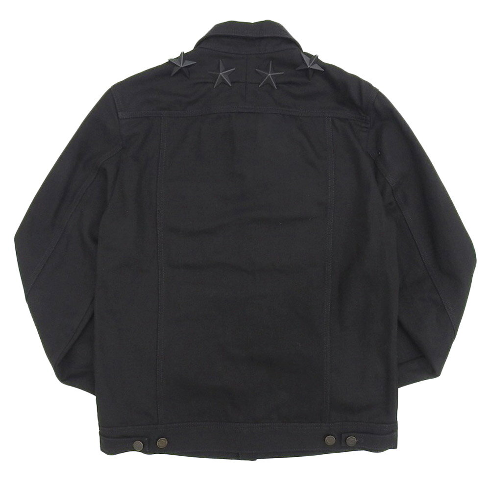 【本物保証】 希少 レア 超美品 ジバンシィ GIVENCHY スタースタッズ メンズ Lサイズ Gジャン アウター コットン ブラック ジージャン 【中古】