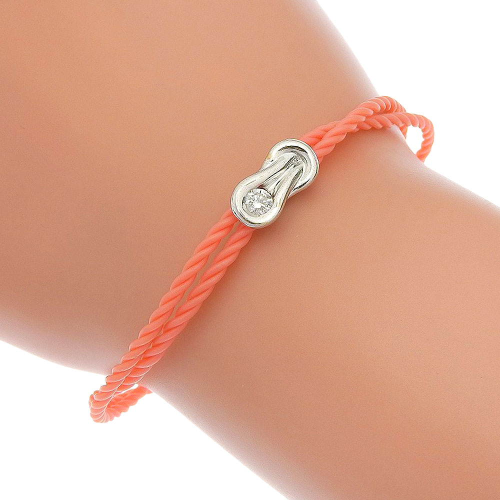 楽天高島屋質店【創業73年老舗質屋】【本物保証】 新品同様 ブレスレット 4.3g K18WG ホワイトゴールド 1Pダイヤモンド ダイヤモンド 0.17ct かわいい ノーブランド No brand 【中古】