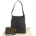 【本物保証】 布袋付 新品同様 ルイヴィトン LOUIS VUITTON ロウキーホーボーMM M24856 ショルダーバッグ 2WAYバッグ レザー ノワール...