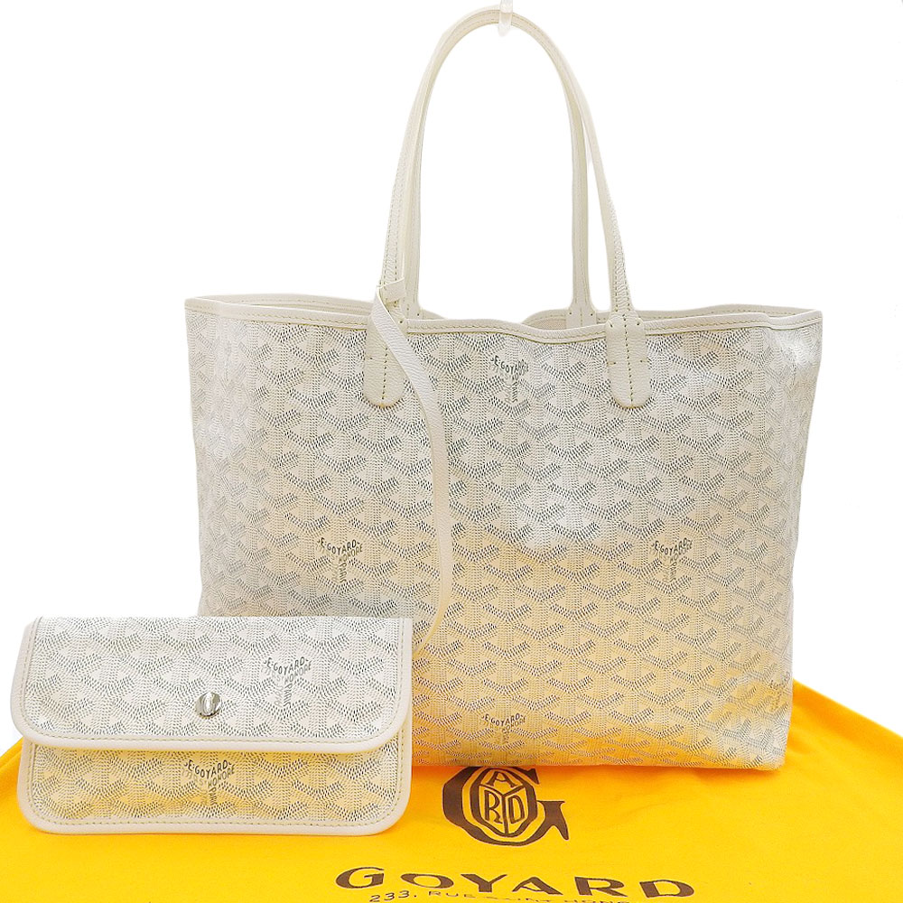 【本物保証】 布袋付 超美品 ゴヤール GOYARD サンルイPM トートバッグ バッグ ゴヤールディンキャンバス ホワイト リバーシブル 【中古】のサムネイル