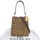 【本物保証】 希少 レア 新品同様 コーチ COACH シグネチャー 2WAYバッグ 2311 ハンドバッグ ショルダー ブラウン 斜め掛け 蝶 バタフライ 【...