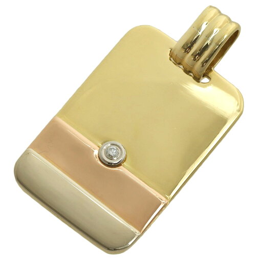 【本物保証】 超美品 田中貴金属 ペンダントトップ K18YG K18PG K18WG ダイヤモンド 0.02ct 8.6g クール シンプル 【中古】 【本物保証】 超美品 田中貴金属 ペンダントトップ K18YG K18PG K18WG ダイヤモンド 0.02ct 8.6g クール シンプル 【中古】