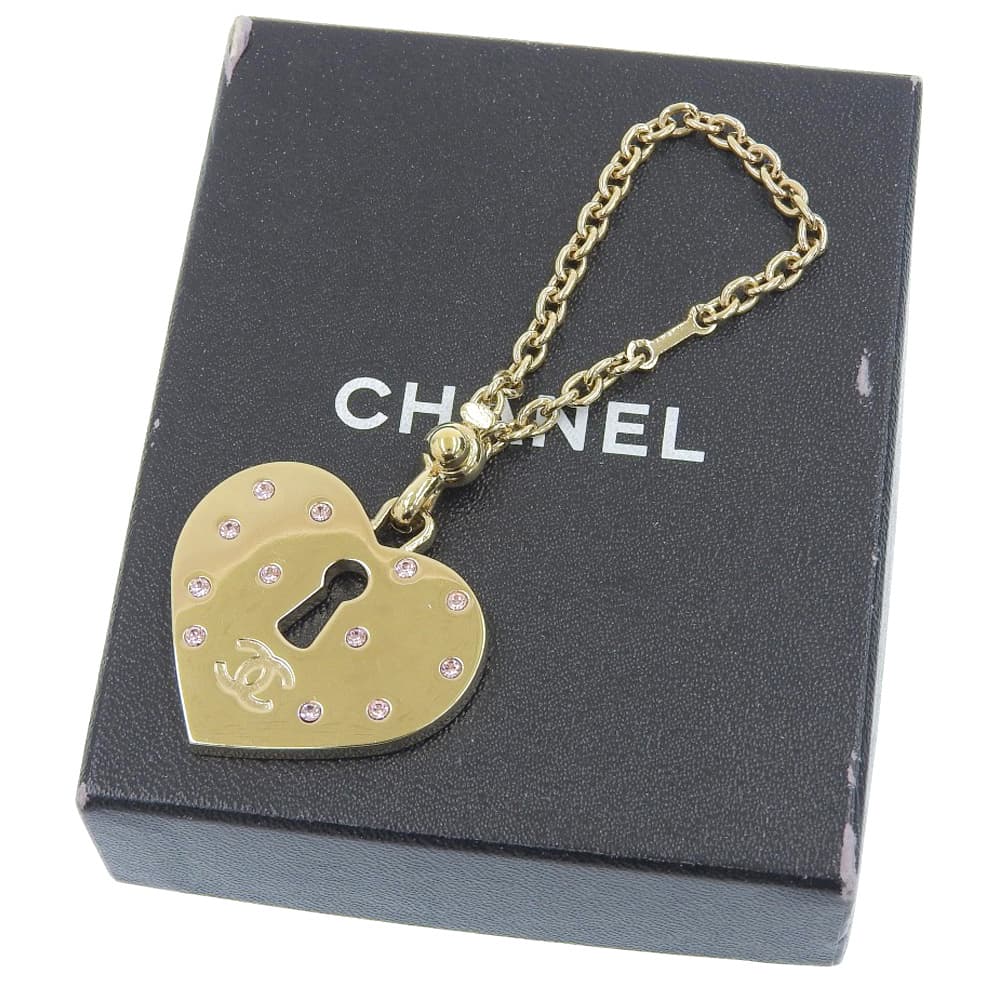 【本物保証】 箱付 超美品 シャネル CHANEL ハートモチーフ チャーム 02P 【中古】