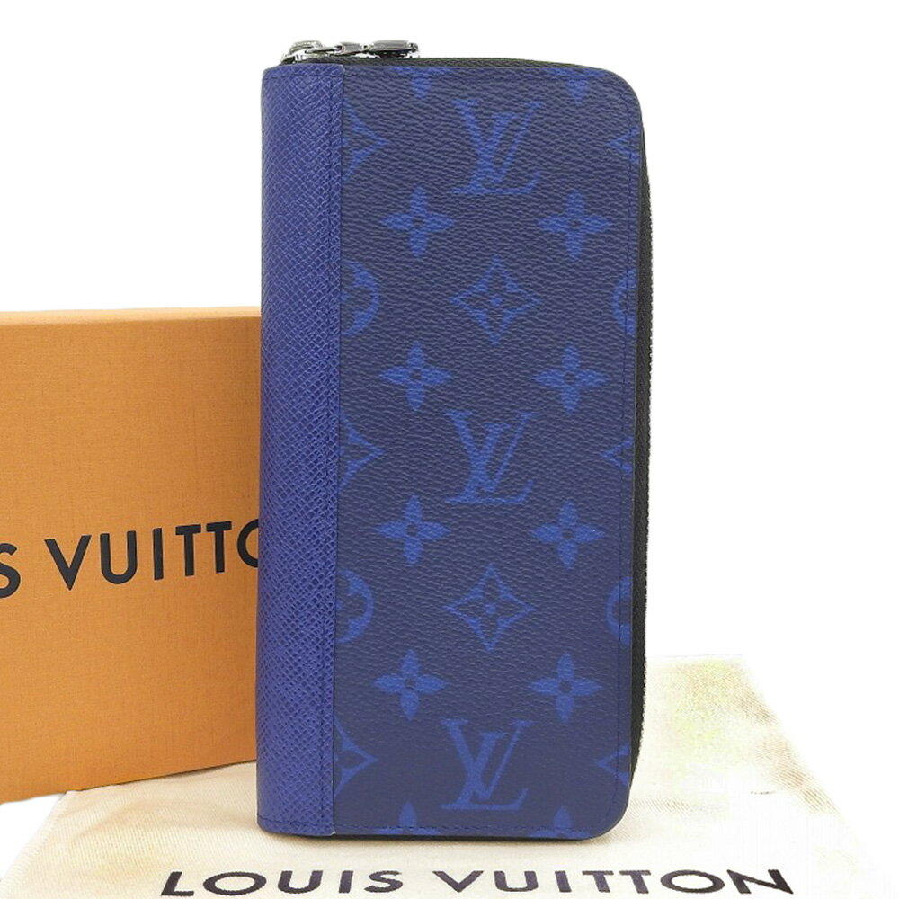楽天高島屋質店【創業73年老舗質屋】【本物保証】 箱・布袋付 超美品 ルイヴィトン LOUIS VUITTON タイガラマ モノグラム ジッピーウォレット ヴェルティカル M30447 コバルト 【中古】