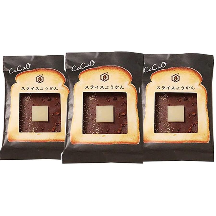 お得な3袋セット　亀屋良長 スライス羊羹にカカオが登場 スライスようかん【CACAO] パンに乗せて焼くだけ”小倉バター×フォンダンショコラトースト”のサムネイル