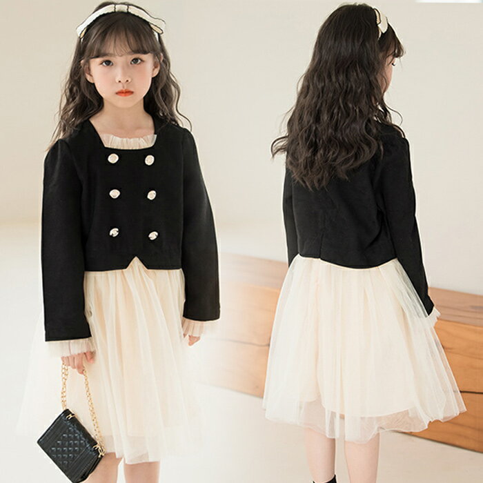 チュールワンピース ドレス キッズ ワンピース 女の子 長袖 子ども服 フォーマル 紗裙 結婚式 七五三 Aライン 発表会ドレス 上品 女の子ワンピース お姫様...