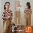 オーバーオール 女の子 オーバーオール キッズ サロペット 2点セット 大きいサイズ 子供服 女の子 セットアップ 入学式 綿 夏 秋 子ども服 可愛い 通学 ...