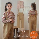 オーバーオール 女の子 オーバーオール キッズ サロペット 2点セット 大きいサイズ 子供服 女の子 セットアップ 入学式 綿 夏 秋 子ども服 可愛い 通学 卒業式 結婚式 発表会 110 120 130 140 150 160 普段着