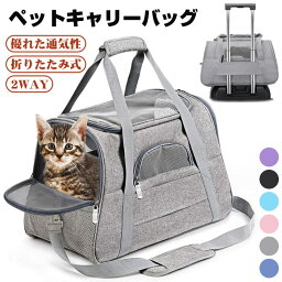 ペットキャリーバッグ 折りたたみ おしゃれ 入れやすい ペットキャリー 2way 犬 猫 ペット ショルダー ペットキャリー バック メッシュ 軽量 小型犬 いぬ 猫 ねこ ショルダーキャリー お出かけ オールシーズン おしゃれ かわいい 旅行 交通機関 病院 災害 避難 飛び出し防止