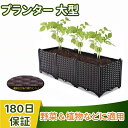 【マラソン限定全商品8%OFFクーポン&P5倍UP】プランター 大型 ガーデンボックス 長方形 組み立て式 プラスチック 鉢植え入れ お花 植物 野菜用 盆栽 ブラウン プランターボックス 家庭菜園 簡単組立