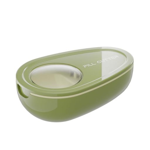 FUYUERO【2025年新作】薬カッターピルカッター密封防湿コンパクト軽量薬分割器薬切り器ピルスプリッター収納ケース付き精密切断ピ(ダークグリーン)