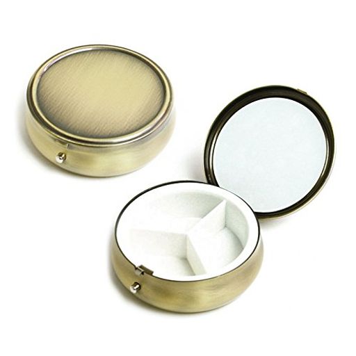 日本紐釦貿易(NipponChuko)NBKピルケース丸型φ61mmアンティークゴールドA8-42