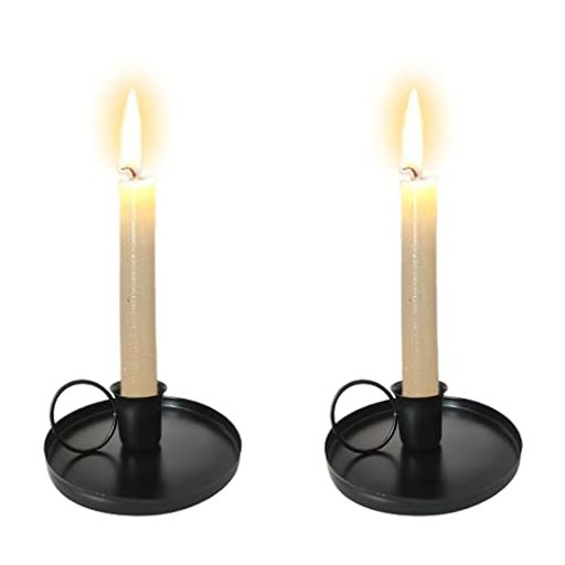Zayookey燭台2枚セットキャンドルホルダー北欧レトロ小さなろうそく足金属製ハンドル付きソリッドカラ..