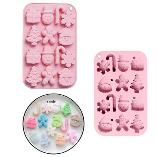 シリコンモールドクリスマスオーナメント雪の結晶サンタクロースクリスマスツリージンジャーブレッドマ..