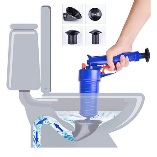 真空式パイプクリーナー片手操作加圧式パイプクリーナースッポントイレ空気圧縮4種類ノズル付き詰まり..