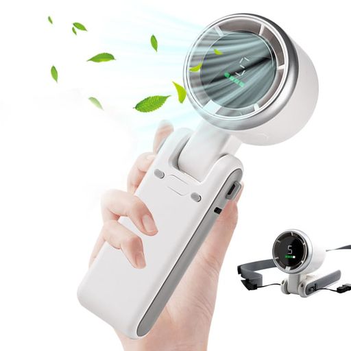 携帯扇風機ハンディファン手持ち扇風機小型卓上扇風機USB充電式首掛け扇風機3600mAh大容量バッテリー最大12時間動作ミニ扇風機5段階風量調節強風ハンディ扇風機【手持ち・首かけ・卓上…