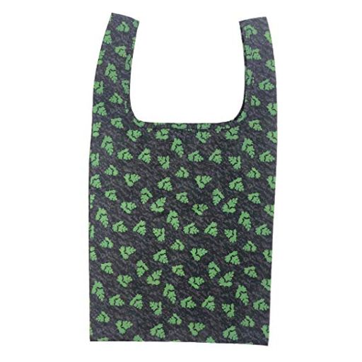 ポフバエコバッグ柄パクチーポケットサイズコンパクトタイプ(4)