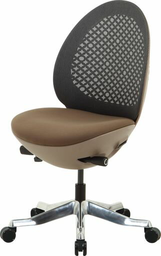 不二貿易オフィスチェアデスクチェア昇降式背中にフィットするロッキング機能付きエッグ型幅66x奥行66...