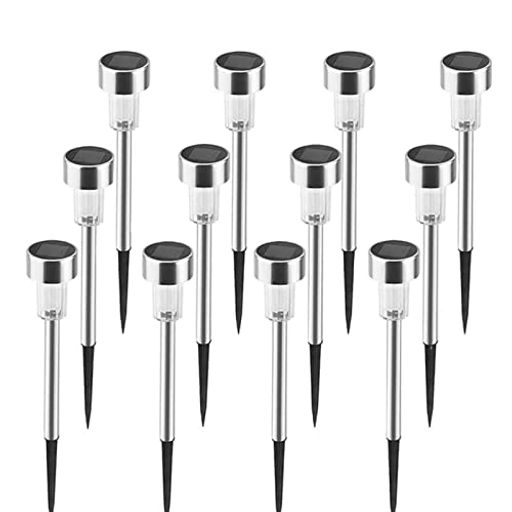 LEDガーデンライト12本セットソーラーライト埋め込み式防水ライト光センサーで夜間自動点灯ライト防犯..