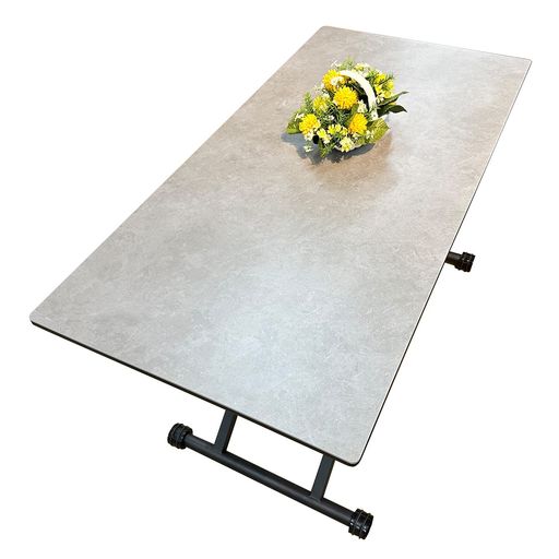 アルファタカバ昇降式テーブル120昇降テーブル幅120cm奥行60cm高さ30~76.5cmクルーズブラックキャスタ..