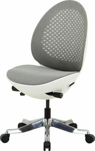 不二貿易オフィスチェアデスクチェア昇降式背中にフィットするロッキング機能付きエッグ型幅66x奥行66...