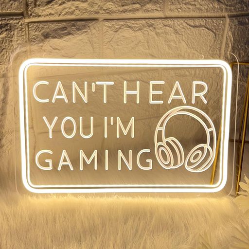 CAN’THEARYOUI’MGAMINGネオンサインゲーマーネオンライトゲームゾーンLEDネオンサインゲームルームの装..