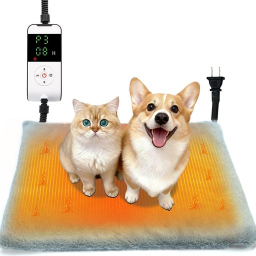 Codifyペット用ホットカーペットペット用ヒーター7段階タイマー付き(2/4/6/8/12/24H/ON)8段階温度調節..