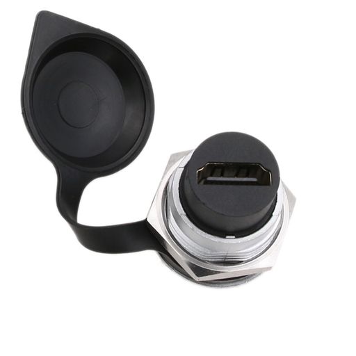 HangTonパネルマウントHDMI2.0カプラー防水円形コネクタインラインケーブルシャーシソケットメス-メス延長IP65バルクヘッドパススルー