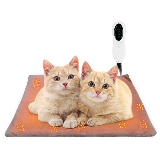 ペット用ホットカーペットペットヒーター10段階温度調整3段階タイマー付き50*45cm猫犬小動物対応ヒータ..
