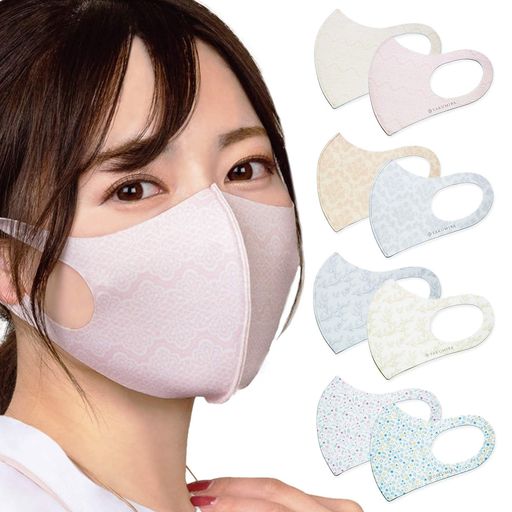 【日本製/総柄プリント/マスク部門3冠受賞】洗える超伸縮フィットマスク総柄プリント4Guard(抗菌抗ウイ..