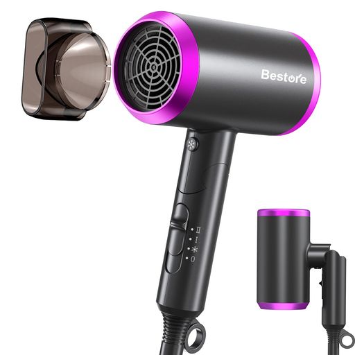 ドライヤー大風量【2025最新改良モデル・速乾】ヘアドライヤー高濃度マイナスイオン軽量折り畳み式1300W3段階風量携帯ドライヤー恒温ヘアケア過熱保護ノズル付きコンパクトどらいやー…