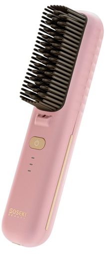 SOSEKIBEAUTYLITGLOSS(ピンク)リトグロスソセキビューティーヒートブラシコードレスヘアアイロンブラシブラシアイロン3Dフィットブレードとかすだけでスタイリング海外対応モロッカンオイル…