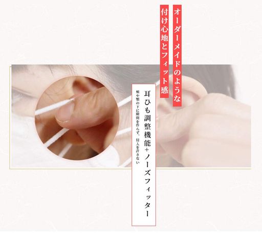 耳が痛くなりにくい自慢のマスク-JIMANNOMASK-50枚セット