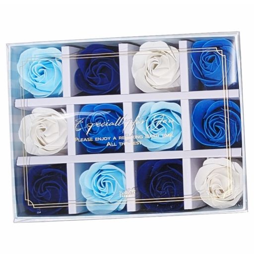 キューフラ(Q-FLA)バスフレグランス入浴剤カラーズブルーBLボックスバラ12輪ギフトプレゼントお祝いソ..