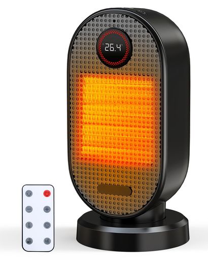 セラミックヒーター小型速暖【2025冬革新登場S720X】電気ファンヒーター2秒瞬間加熱人感センサー1100W/650W/4W3段階温度調整ECO恒温モード左右首振りタイマー機能切り忘れ防止転倒オフ過熱保…