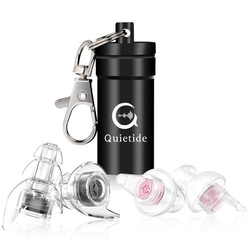 ライブ用耳栓Quietide耳栓ライブイヤープロテクター聴覚障害予防コンサートやフェス、クラブなどで大音量の音楽を楽しむ方向け水洗い可能繰り返し使用可能携帯ケース付き日本語説明書…