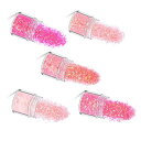 YFFSFDCラメホログラム5色セットキラキラネイルパーツネイルアート容器付きグリッターラメグリッターラメパウダーネイルパウダー顔飾りヘア飾り新年クリスマスメイ...