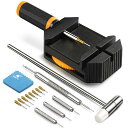 【JOREST】腕時計ベルト調整工具セット、時計ピン抜き工具、腕時計バンド調整、ピン外し工具、取扱説明書(英語版)