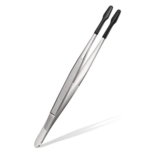 ゴム製ピンセットPVCピンセット精密シリコンコーティング滑り止めゴムステンレススチールピンセット非磁性宝石ピンセットツール