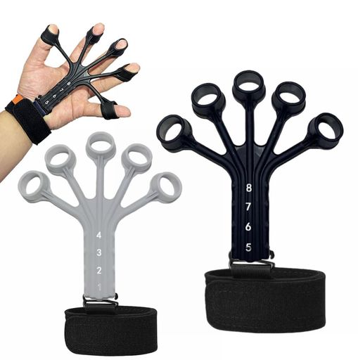 フィンガーパワーフィンガートレーナーパワーフィンガー握力トレーニング8つの抵抗調節可能握力補助ハンドグリップ機能回復握力トレーナーパワーグリップ握力強化訓練スト...