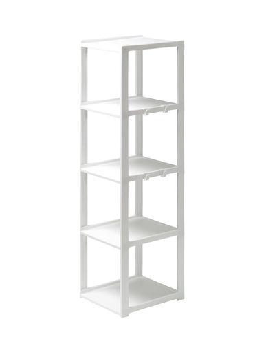 ライクイット(like-it)靴収納シューズラックスリム5段約幅23.8x奥28.5x高93cmホワイト日本製CUBEショー..