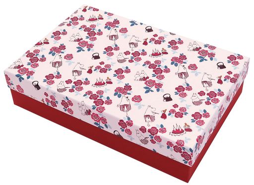 インディゴMOOMINムーミンママラッピングギフトボックスローズパターンピンクMB014