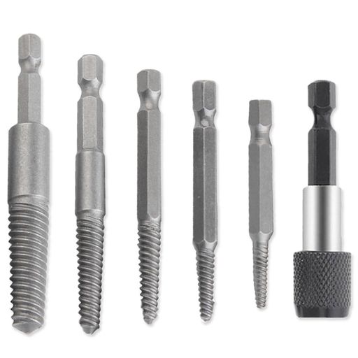 スクリューエキストラクター六角軸ネジ取りビット六角ハンドルポストリムーバー付きハンドネジ山補修キ..