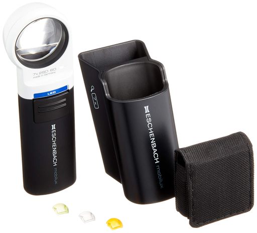 エッシェンバッハmobiluxLED+mobaseLEDワイドライトルーペ&専用スタンド35mmΦ(7倍)1511-7M