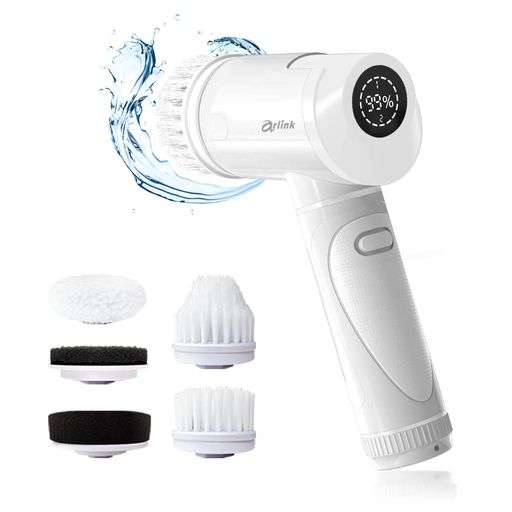 ArlinkCB15電動ハンドヘルドクリーニングとワックスがけスクラバー、デジタルスクリーン、防水、耐久性..